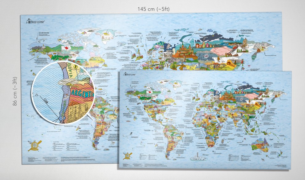 XXL Canvas Yes, our paper maps are awesome. But if you double the size and print the maps on the best material there is, the sand looks just a little softer, the water a little bluer and the sunset a little warmer. It is still the same artwork that let’s you dream away and discover new adventures